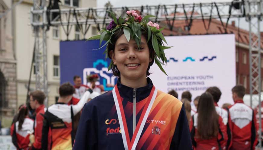 Jana Rifà, subcampeona de Europa de orientación en sprint