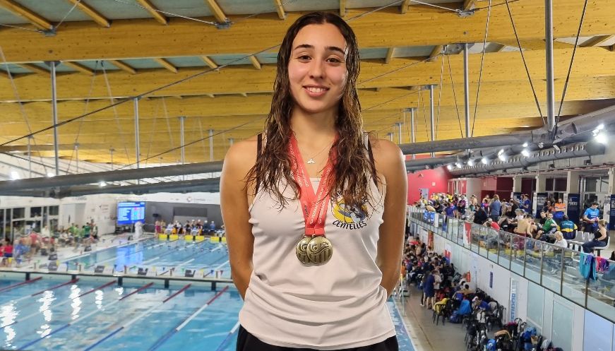 Olga Guinovart, del CN Centelles, es penja dos ors i una plata en els Campionats de Catalunya d’Hivern Màsters